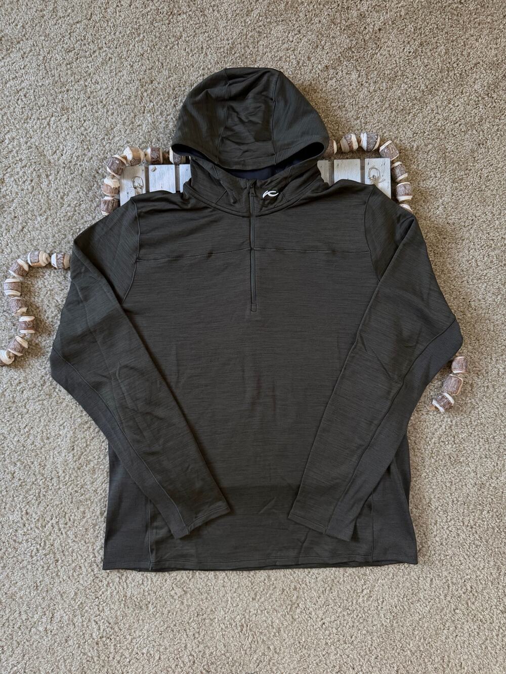 Kjus Green Liam Hooded Half Zip Sweatshirt Jacket